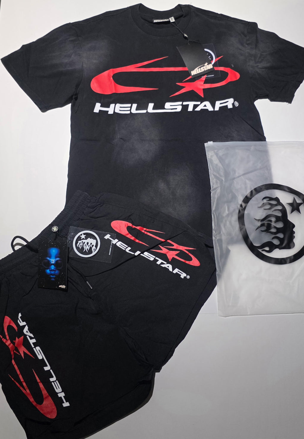Hellstar Graphic Tee & Shorts SET